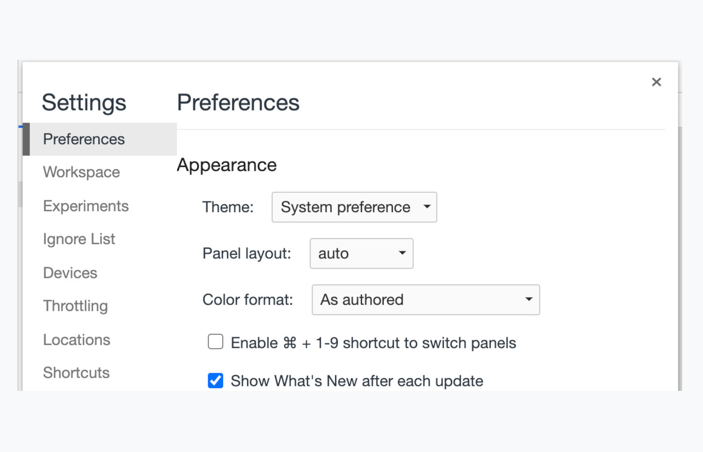 Chrome Settings Fix